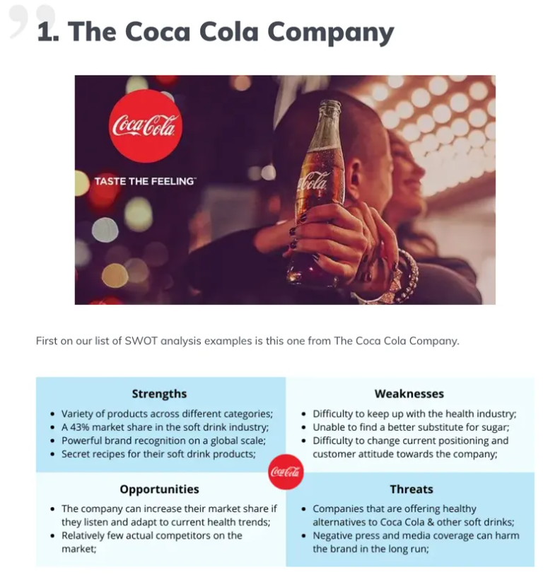 03 Company SWOT Analysis Example